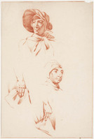 KT 1989 055
<br/>
Studieblad met twee vrouwen
<br/>
<em>Eymer, Arnoldus Johannes (1803-1863)</em>